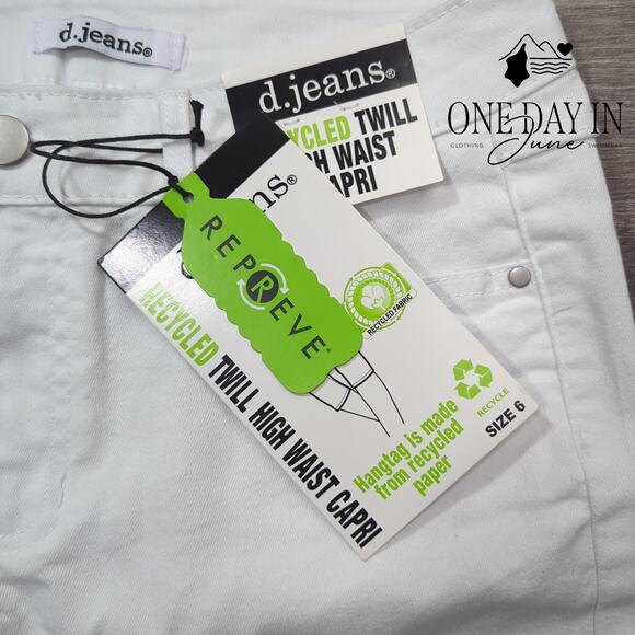 d.jeans Twill High Waist Crop Jeans Size 6 - Picture 2 of 6